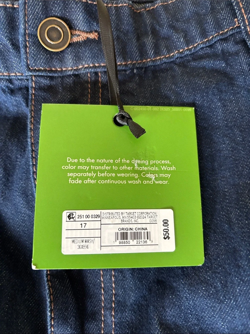 kate spade  for target women’s juniors size 17  Navy Relaxed cropped Jeans. NWT